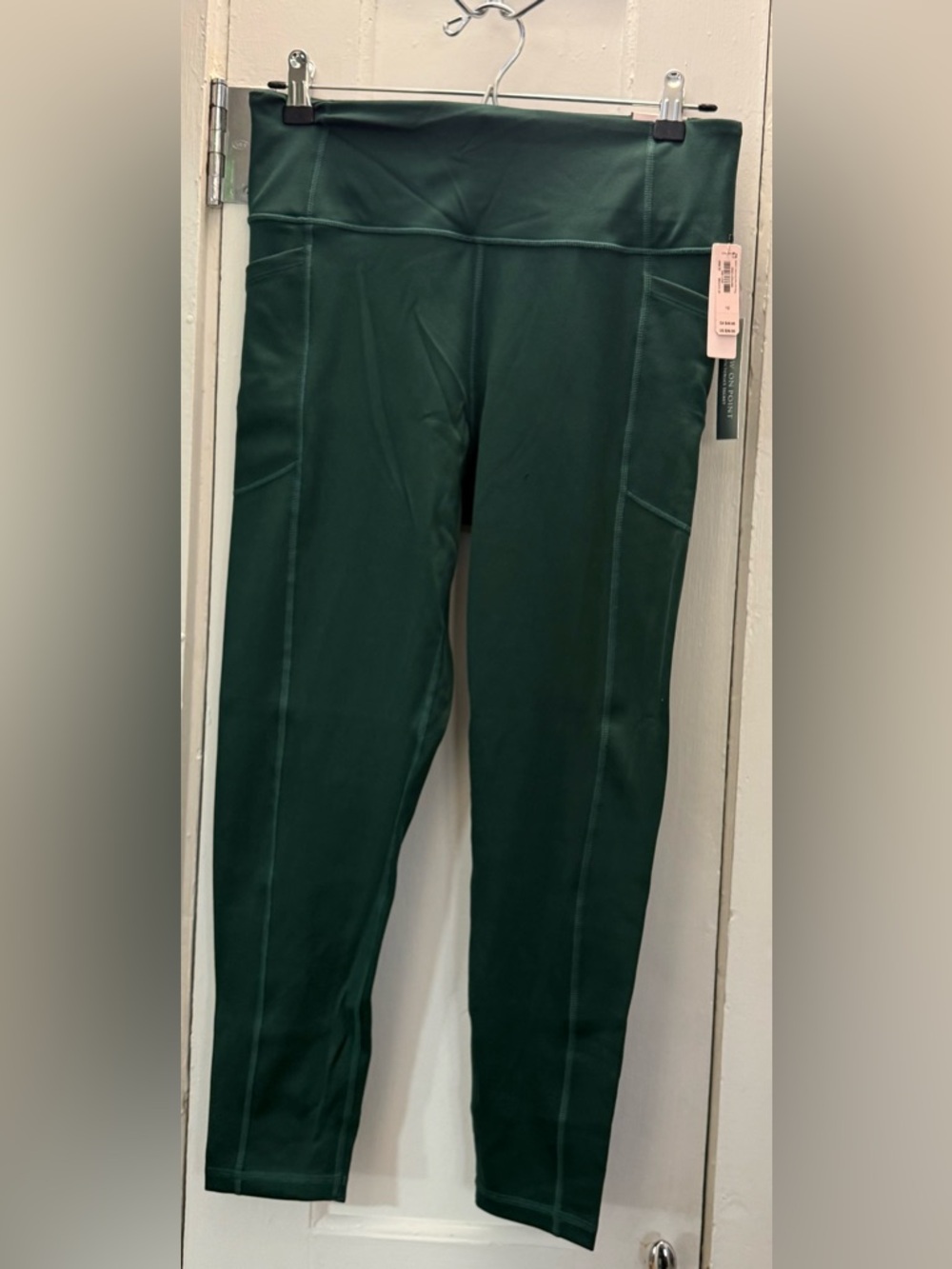 3 Victoria’s Secret Leggings with Side Pockets: 1 in Forest Green & 2 in black